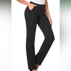 Straight Leg Black Dress Pants